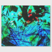 Wrapping Paper blue abstrakt gerecycelt plastic bl Geschenkpapier (Flach)