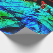 Wrapping Paper blue abstrakt gerecycelt plastic bl Geschenkpapier (Ecke)