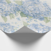 Wrapping Paper | Blue Hydrangea Floral Gift Wrap Geschenkpapier (Ecke)