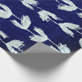 Wrapping Paper BLUE JAPANESE ABSTRACT DESIGN Geschenkpapier (Ecke)