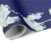Wrapping Paper BLUE JAPANESE ABSTRACT DESIGN Geschenkpapier (Rolleneckpunkt)