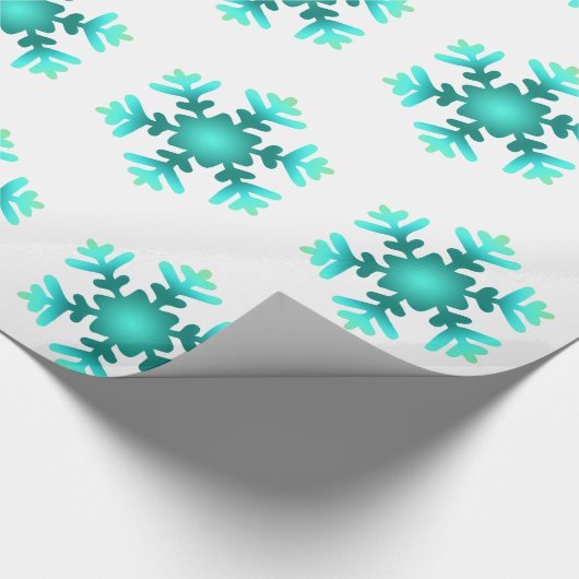 Wrapping Paper Blue Snpwfloakes Geschenkpapier (Ecke)