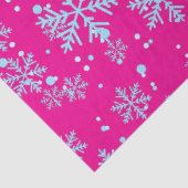 Wrapping Paper, Bright Fuchsia Snowflakes Seidenpapier (Ausschnitt)