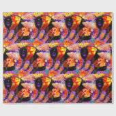 Wrapping Paper - Bumble Bee Floral Whimsical Art Geschenkpapier (Flach)