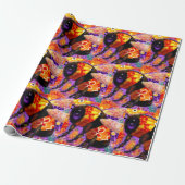 Wrapping Paper - Bumble Bee Floral Whimsical Art Geschenkpapier (Ungerollt)