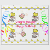 Wrapping Paper Cheesy Mousey Happy Birthday Geschenkpapier (Flach)