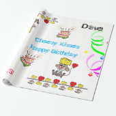Wrapping Paper Cheesy Mousey Heart Happy Birthday Geschenkpapier (Ungerollt)