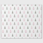 Wrapping Paper Christmas Cute Christmas Trees Geschenkpapier (Flach)