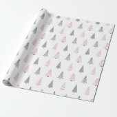 Wrapping Paper Christmas Cute Christmas Trees Geschenkpapier (Ungerollt)