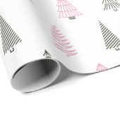 Wrapping Paper Christmas Cute Christmas Trees Geschenkpapier (Rolleneckpunkt)