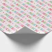 Wrapping Paper Christmas Merry And Bright Geschenkpapier (Ecke)
