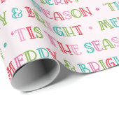 Wrapping Paper Christmas Merry And Bright Geschenkpapier (Rolleneckpunkt)