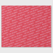 Wrapping Paper Christmas Merry And Bright Red Geschenkpapier (Flach)