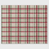 Wrapping Paper Christmas Plaid Geschenkpapier (Flach)