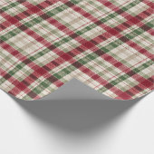 Wrapping Paper Christmas Plaid Geschenkpapier (Ecke)