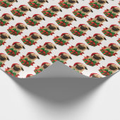 Wrapping Paper- Christmas Pug Geschenkpapier (Ecke)