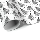 Wrapping Paper - Christmas Trees Pattern Geschenkpapier (Rolleneckpunkt)