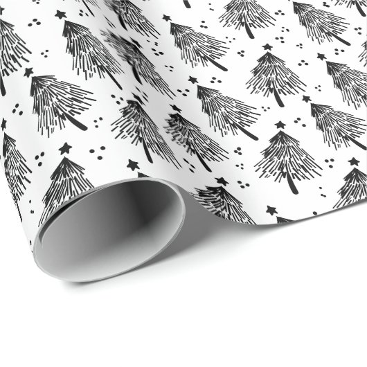 Wrapping Paper - Christmas Trees Pattern Geschenkpapier (Rolleneckpunkt)