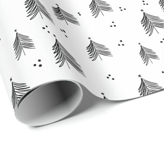 Wrapping Paper - Christmas Trees Pattern Geschenkpapier (Rolleneckpunkt)