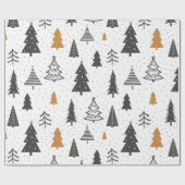 Wrapping Paper Christmas Winter Christmas Tree Geschenkpapier (Flach)
