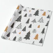 Wrapping Paper Christmas Winter Christmas Tree Geschenkpapier (Ungerollt)