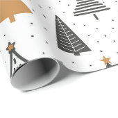 Wrapping Paper Christmas Winter Christmas Tree Geschenkpapier (Rolleneckpunkt)