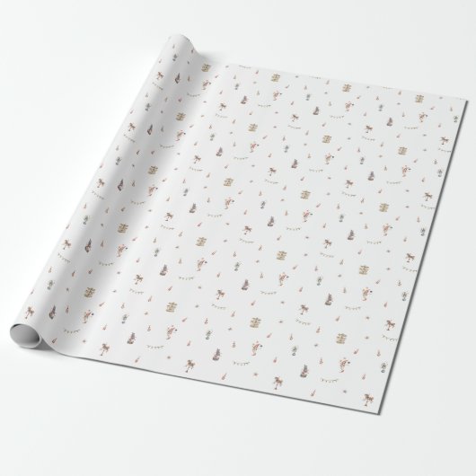 Wrapping Paper - Cute Circus Animals Pattern Geschenkpapier (Ungerollt)