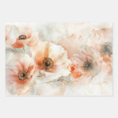Wrapping Paper – Decoupage - Elegant Peony Florals Geschenkpapier Set (Vorderseite)