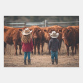 Wrapping Paper Decoupage Farm Kids & Cattle  Geschenkpapier Set (Vorderseite 2)