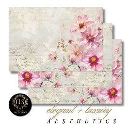 Wrapping Paper – Decoupage - Vintage Rose Florals Geschenkpapier Set