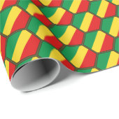 Wrapping Paper der Honeycomb-Flagge des Kongo-Braz Geschenkpapier (Rolleneckpunkt)