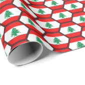 Wrapping Paper der Libanon-Flagge Geschenkpapier (Rolleneckpunkt)
