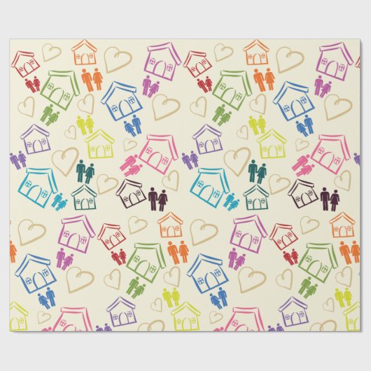 Wrapping Paper der Liebe Geschenkpapier (Flach)