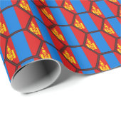Wrapping Paper der Mongolei Flag Honeycomb Geschenkpapier (Rolleneckpunkt)