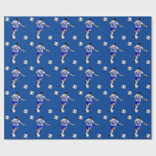 Wrapping Paper des Fußballspielers Geschenkpapier (Flach)