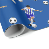 Wrapping Paper des Fußballspielers Geschenkpapier (Rolleneckpunkt)