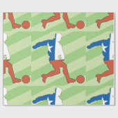 Wrapping Paper des nationalen Fußballspielers Geschenkpapier (Flach)