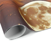 Wrapping Paper Dreamy Fiery Orange Celestial Geschenkpapier (Rolleneckpunkt)