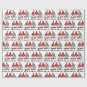 Wrapping Paper - Drei Weihnachtsgnomen Geschenkpapier (Flach)