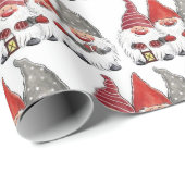 Wrapping Paper - Drei Weihnachtsgnomen Geschenkpapier (Rolleneckpunkt)