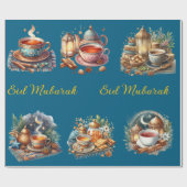 Wrapping Paper-Eid Mubarak Wrapping Paper Geschenkpapier (Flach)