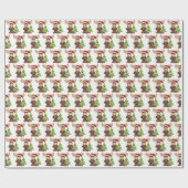 Wrapping Paper - Elche Weihnachtsbaumfreude Geschenkpapier (Flach)