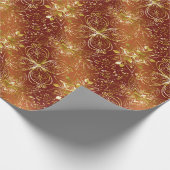 Wrapping Paper - Elegant Copper Gold Florals Geschenkpapier (Ecke)