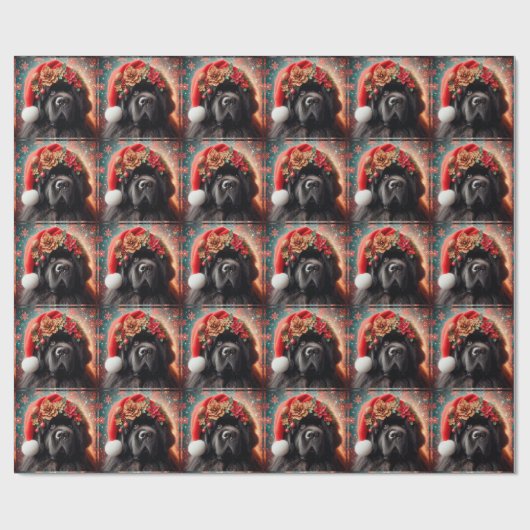 Wrapping Paper Extravagant Christmas Newfie Geschenkpapier (Flach)