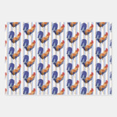Wrapping Paper (Flachblatt) von Rooster Stripes Se Geschenkpapier Set (Vorderseite 3)