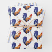 Wrapping Paper (Flachblatt) von Rooster Stripes Se Geschenkpapier Set (Beispiel)