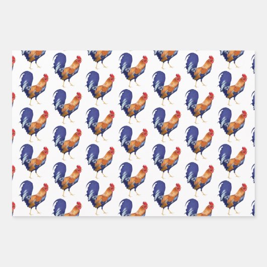 Wrapping Paper (Flachblatt) von Rooster Stripes Se Geschenkpapier Set (Vorderseite)