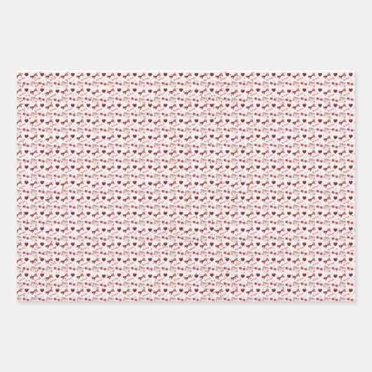 Wrapping Paper Flat Sheet - Red Theme Geschenkpapier Set (Vorderseite 2)