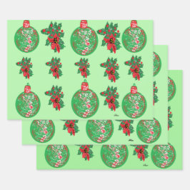 Wrapping Paper Flat Sheet Set 3: Christmas Geschenkpapier Set