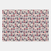 Wrapping Paper Flat Sheet Set 3 für Weihnachten Geschenkpapier Set (Vorderseite 3)